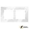 Рамка 2 местная стекло Voltum S70 белая глянцевая VLS110200