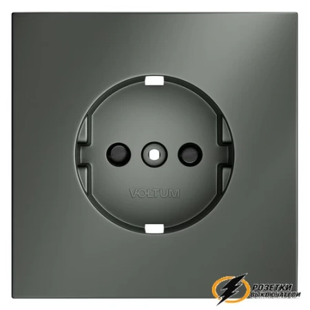 Накладка розетки со шторками Voltum S70 титан VLS000705