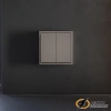 Накладка выключателя двухклавишного Voltum S70 капучино VLS000313