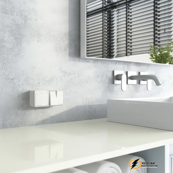 Розетка накладная с крышкой ip40 16а 250в Werkel Gallant слоновая кость