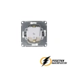 Розетка с белой крышкой ip20 16а 250в AtlasDesign алюминий