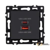 Зарядка USB 2 порта А+C 6000mA 65Вт Kollinger Asthetik черная матовая