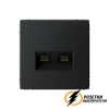 Компьютерная розетка rj45 двойная UTP cat 6 ArtGallery карбон