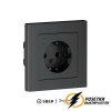 Умная розетка Zigbee Sber с заземлением 10а 250в AtlasDesign карбон