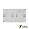 Розетка накладная двойная с прозрачной крышкой ip54 16а 250в AtlasDesign Profi белая
