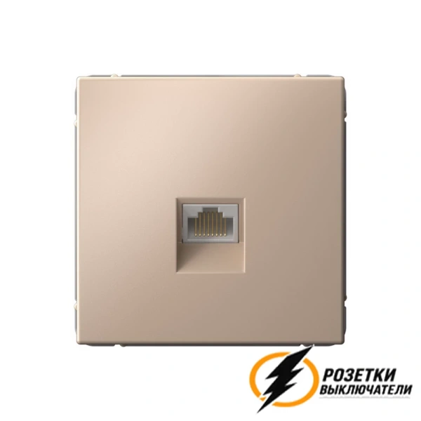 Компьютерная розетка rj45 UTP cat 6 ArtGallery песочный