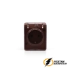 Розетка накладная с прозрачной крышкой ip54 16а 250в AtlasDesign Profi коричневая