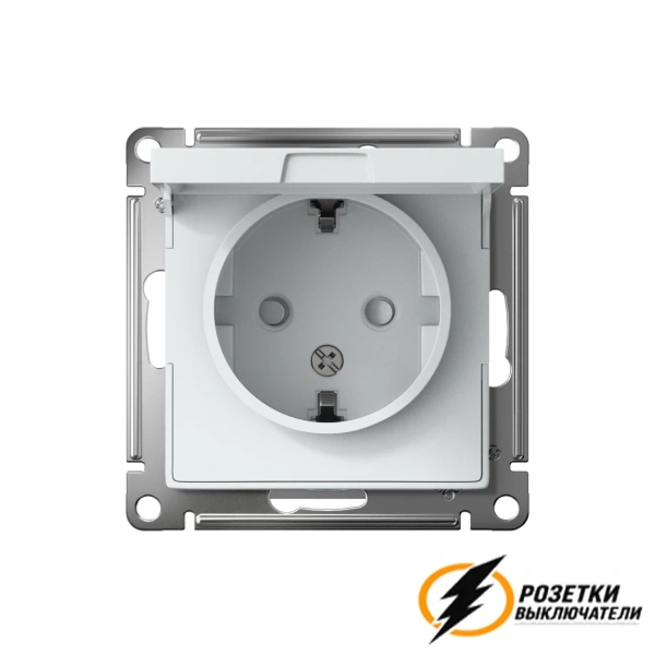 Розетка с белой крышкой ip20 16а 250в AtlasDesign белая