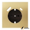Накладка розетки зарядки тип А+C Voltum S70 Metal латунь VLSM001008