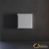 Накладка выключателя одноклавишного с подсветкой Voltum S70 серая VLS000215
