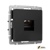 Розетка компьютерная rj45 cat 6 Werkel черная матовая