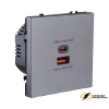 Зарядка USB 2 порта А+C 6000mA 65Вт Kollinger Eclipse серая