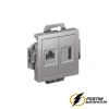 Розетка двойная HDMI + Internet rj45 cat 5e розетка ArtGallery алюминий