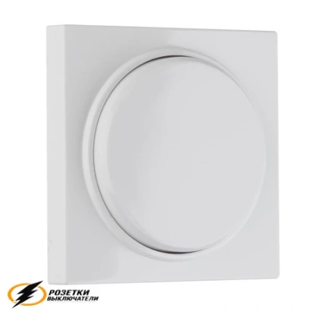 Диммер поворотно-нажимной 5-400Вт, LED 5-200Вт Liregus Epsilon-Retro белый