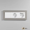 Рамка пластиковая 3 местная Werkel Split дымчатый-белый