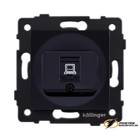 Розетка компьютерная rj45 cat 6 Kollinger Aspekt черная