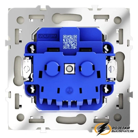 Розетка с заземлением 16а 250в Voltum S70 шелк VLS040103
