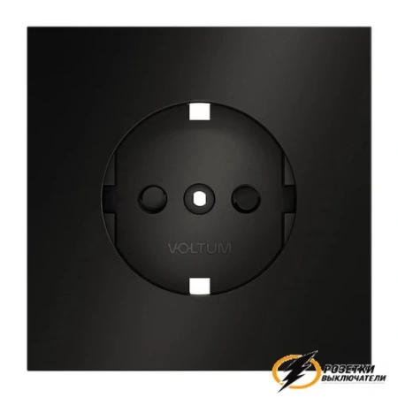Накладка розетки со шторками Voltum S70 Metal антрацит VLSM000711