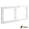 Рамка 2 местная Voltum S70 белая глянцевая VLS100200