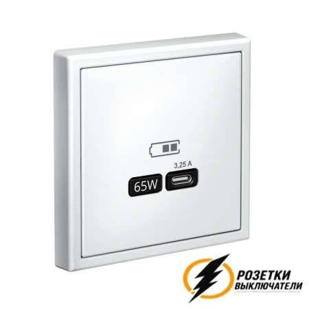Зарядка USB 1 порта тип С 3250 mA ArtGallery лотос
