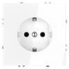 Розетка с заземлением 16а 250в Voltum S70 белая глянцевая VLS040100