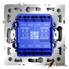Перекрестный двухклавишный выключатель Voltum S70 белый матовый VLS020501