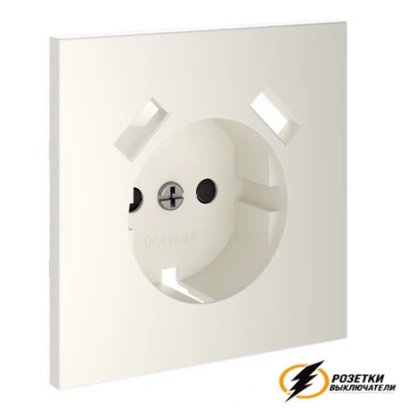 Розетка с USB зарядкой 2 порта, А 3,2 mA Voltum S70 хлопок VLS000913+VLS0404M