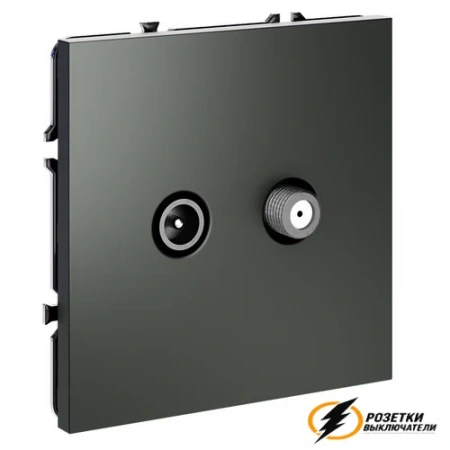 ТВ спутниковая розетка Voltum S70 титан VLS060405