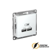 Зарядка USB 2 порта А+A 2,1 mA AtlasDesign лотос