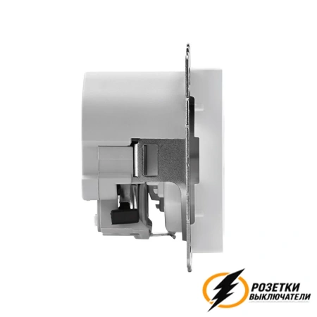 Розетка с USB зарядкой 2 порта А+A 2,4 mA AtlasDesign белая