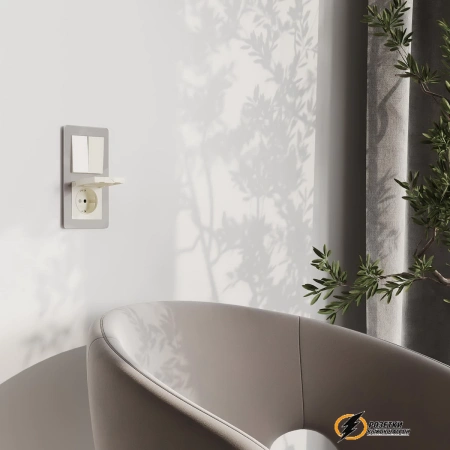 Розетка с крышкой ip40 16а 250в Werkel слоновая кость