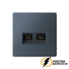 Компьютерная розетка rj45 двойная UTP cat 6 ArtGallery грифель