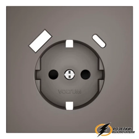 Накладка розетки зарядки тип А+C Voltum S70 капучино VLS001013