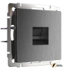 Розетка компьютерная rj45 cat 5e Werkel графит рифленая
