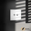 ТВ спутниковая розетка Voltum S70 белая глянцевая VLS060400