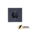Розетка с заземлением 16а 250в AtlasDesign грифель