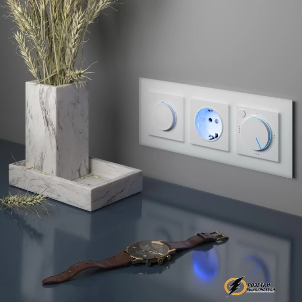 Терморегулятор для теплого пола механический Werkel белый