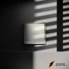 Выключатель проходной одноклавишный с подсветкой Voltum S70 шелк VLS010403