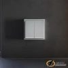 Накладка выключателя двухклавишного с подсветкой Voltum S70 серая VLS000415
