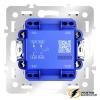 Звонковый выключатель двухклавишный НО Voltum S70 хлопок VLS000313+VLS0206M