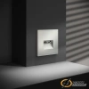 Розетка тв и интернет Voltum S70 сталь VLS060704