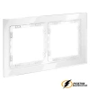Рамка 2 местная стекло Voltum S70 белая глянцевая VLS110200