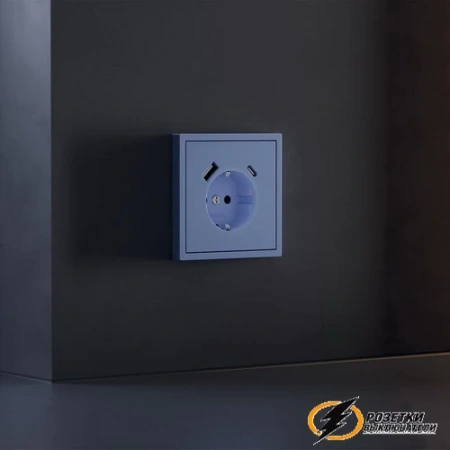 Накладка розетки зарядки тип А+C Voltum S70 деним VLS001014