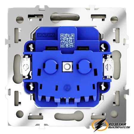 Розетка с крышкой ip40 16а 250в Voltum S70 сталь VLS040304