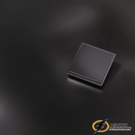 Накладка выключателя одноклавишного Voltum S70 Metal антрацит VLSM000111