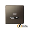 Зарядка USB 2 порта тип А-С 3000 mA ArtGallery мокко