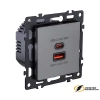 Зарядка USB 2 порта А+C 6000mA 65Вт Kollinger Asthetik серая
