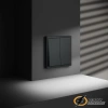 Перекрестный двухклавишный выключатель Voltum S70 графит VLS020506