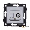Розетка тв спутник и интернет rj45 cat 6 Kollinger Aspekt серая