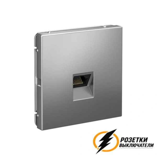 Компьютерная розетка rj45 UTP cat 5e ArtGallery сталь